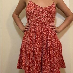 Red paisley flowy sundress